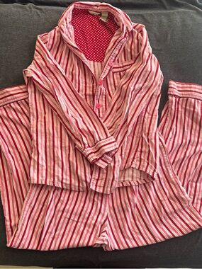 Adonna Red & White Striped PJ Set
